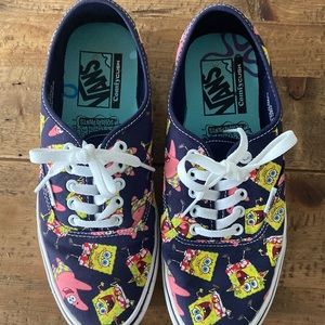 USED SpongeBob Vans - Womens Size 9